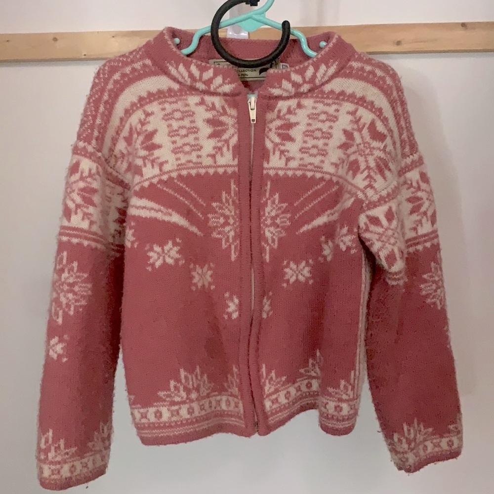 Peruvian Link Alpaca Collection Pnk Winter Sweater